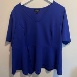 Royal blue peplum top